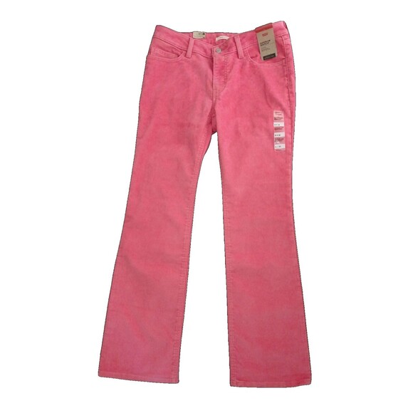 Levis Corduroy Pants Super Low Rise Bootcut Bright Pink 31 x 32 90's Y2K - Picture 1 of 9